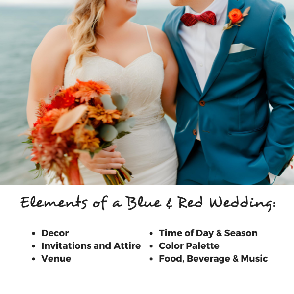 Elements of a Blue and Red Wedding