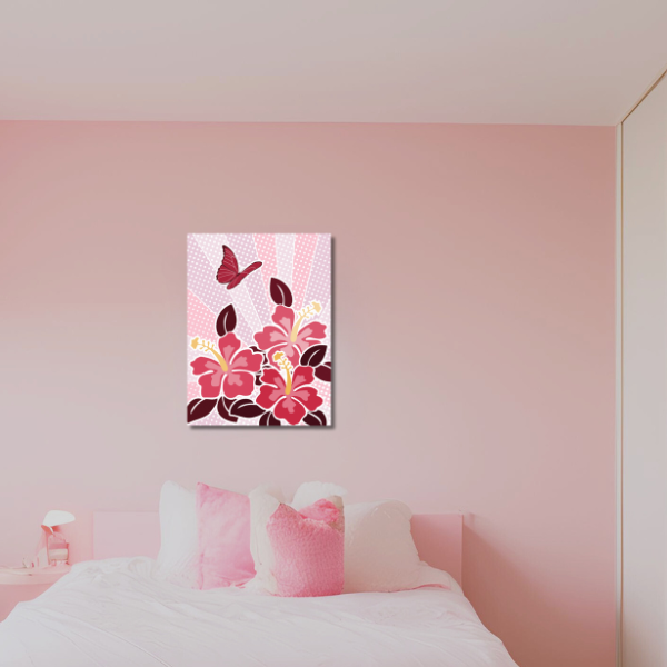 Pink Butterfly Pop Art Poster Print