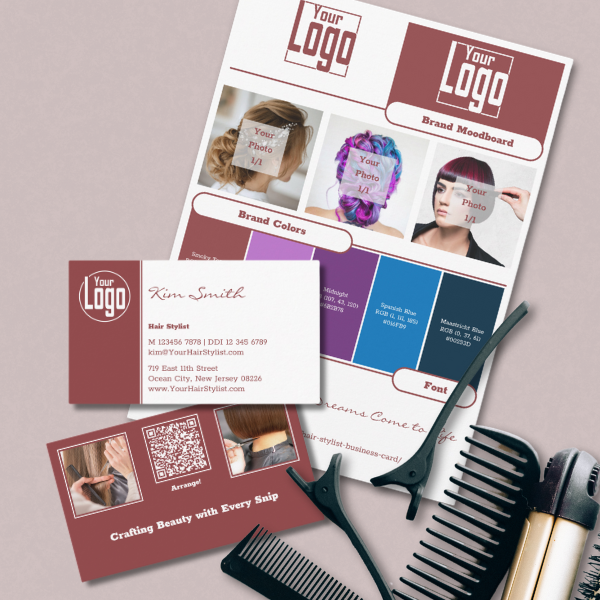 Smoky Topaz &White Hairstylist Branding Guide