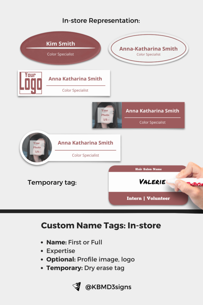 Small Business In-store Name Tags
