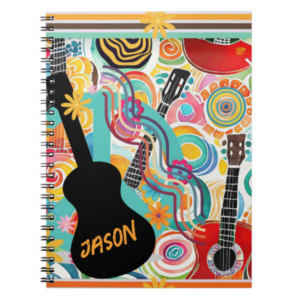 Colorful Guitars Name Personal Notebook