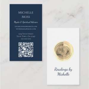 Modern Portrait Business Card with QR Code