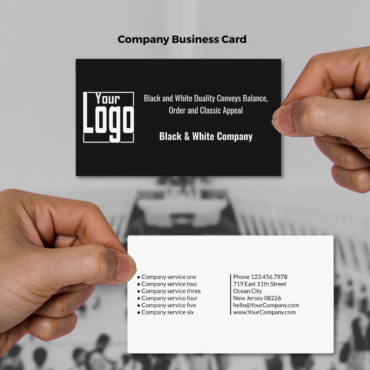 Black & White Company Business Card