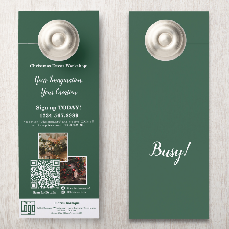 Local Florist Door Hanger Workshop Promotion