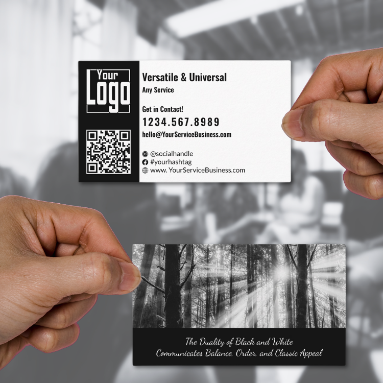 Versatile & Universal Business Card in Black & White