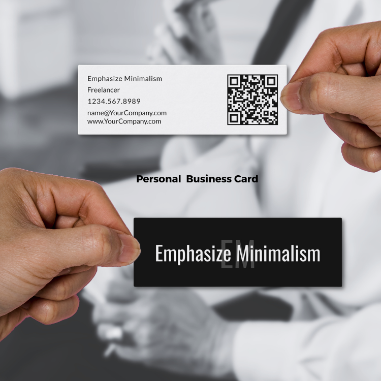 Sleek Mini Business Card with QR code