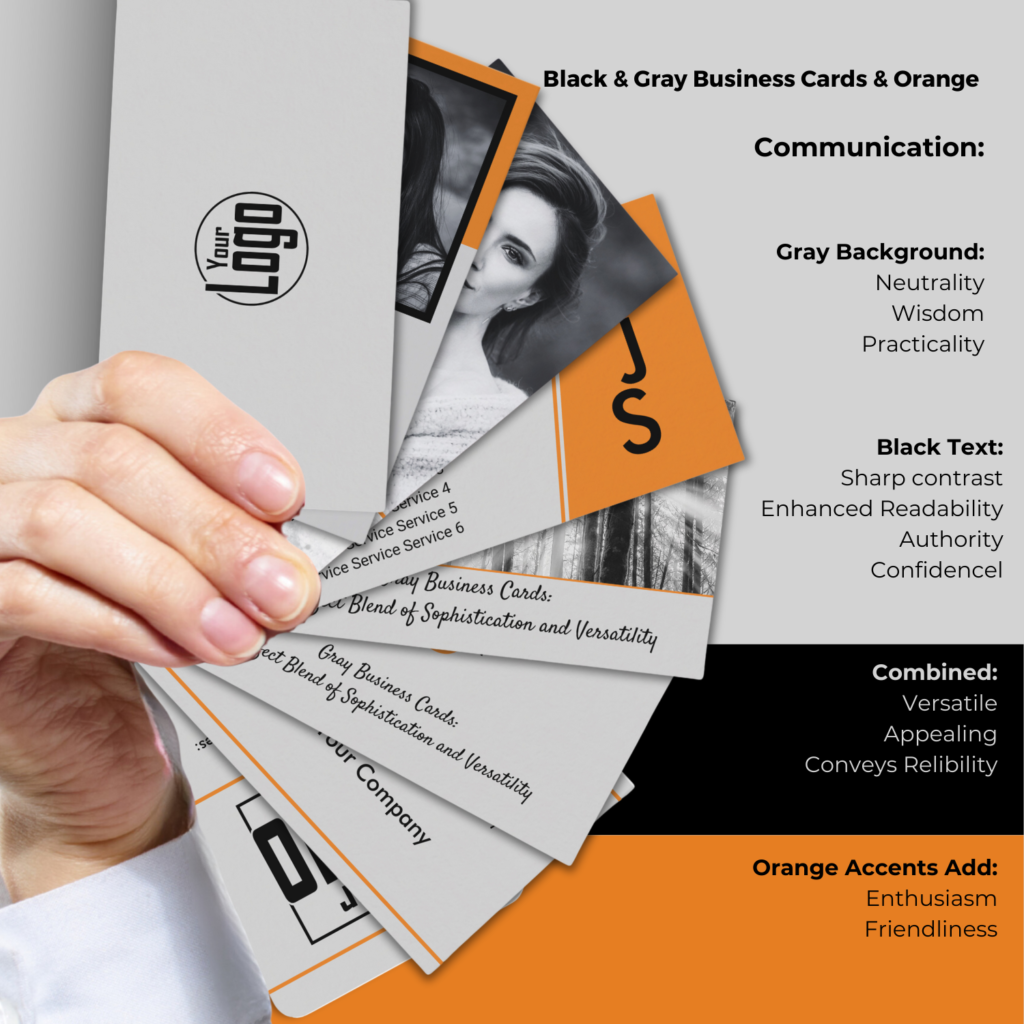 Gray Business Cards suitable Appealing and Versatile