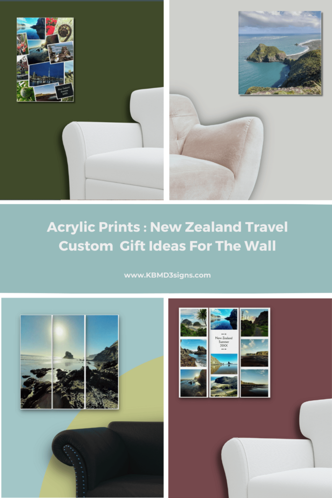 New Zealand Travel Custom Photo Gift Idea: a Vibrant Acrylic Print, Single Image or Collage, One Panel or Tryptich