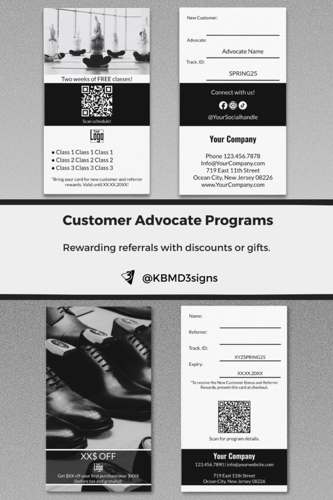 Customer Advocate Programs - Rewarding referrals with discounts or gifts.