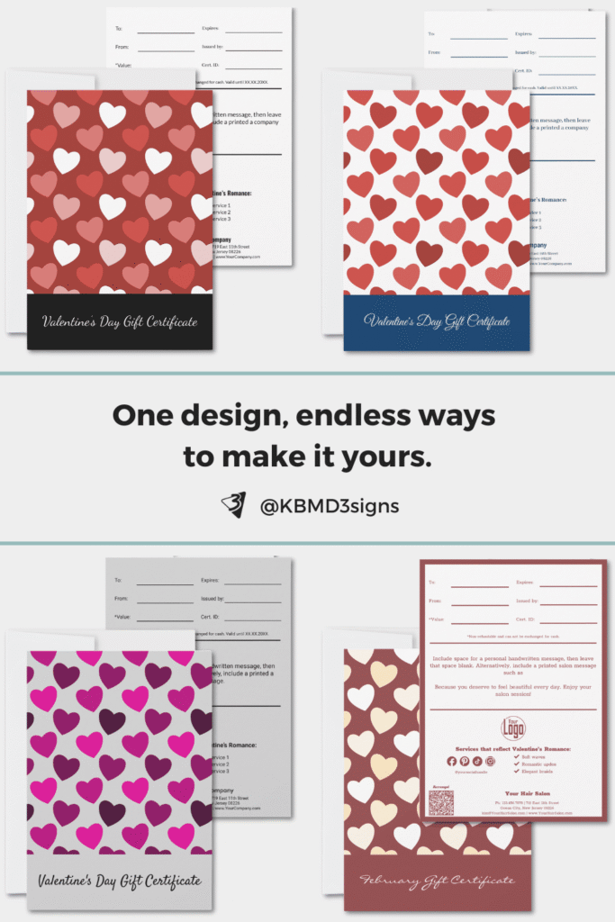 One design, endless ways to make it yours. KBM D3signs Design Services