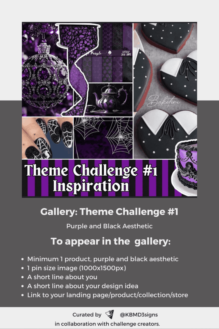 Theme Challenge #1: Purple and Black Aesthetic