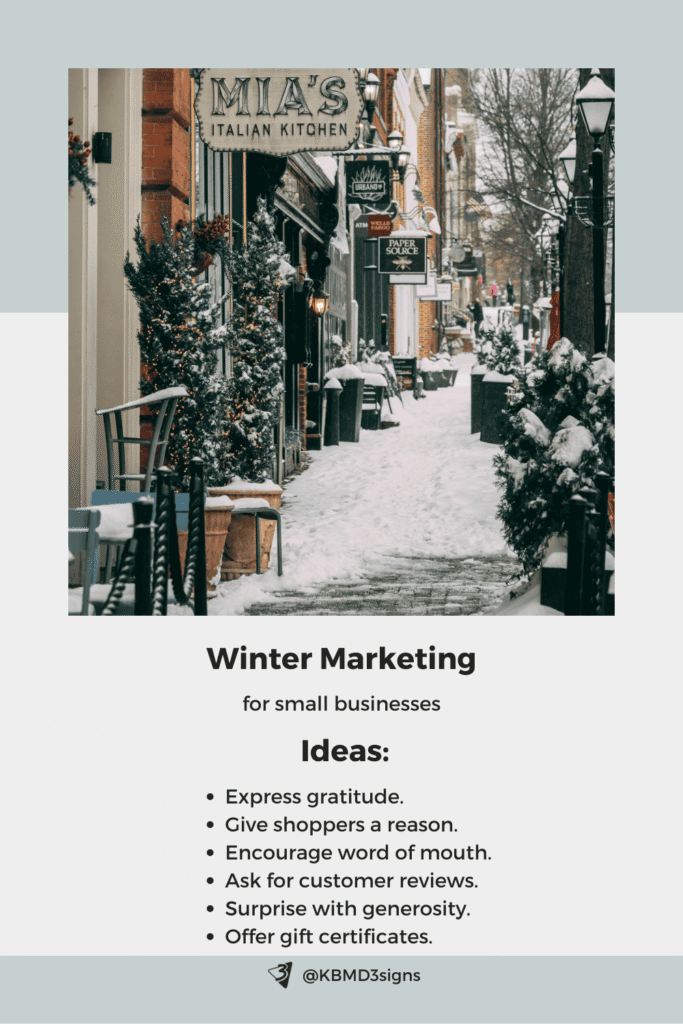 Six Winter Marketing Ideas: Express gratitude.