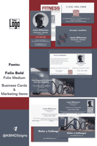 Vibe: Sleek, understated, professional. Colors: Slate (#596475), Deep Red (#88292f), White (#ffffff); Font: Folio Medium