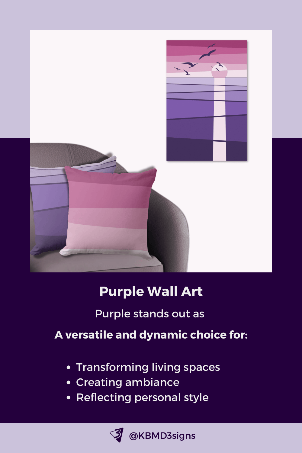 Purple Wall Art its transformative effect on living spaces, and reflection of personal style