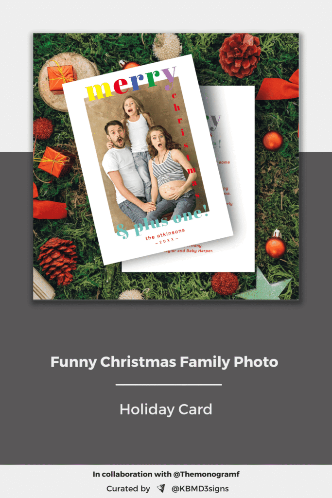 SYB Collab - Themonogramf - Funny Christmas Family Photo Card