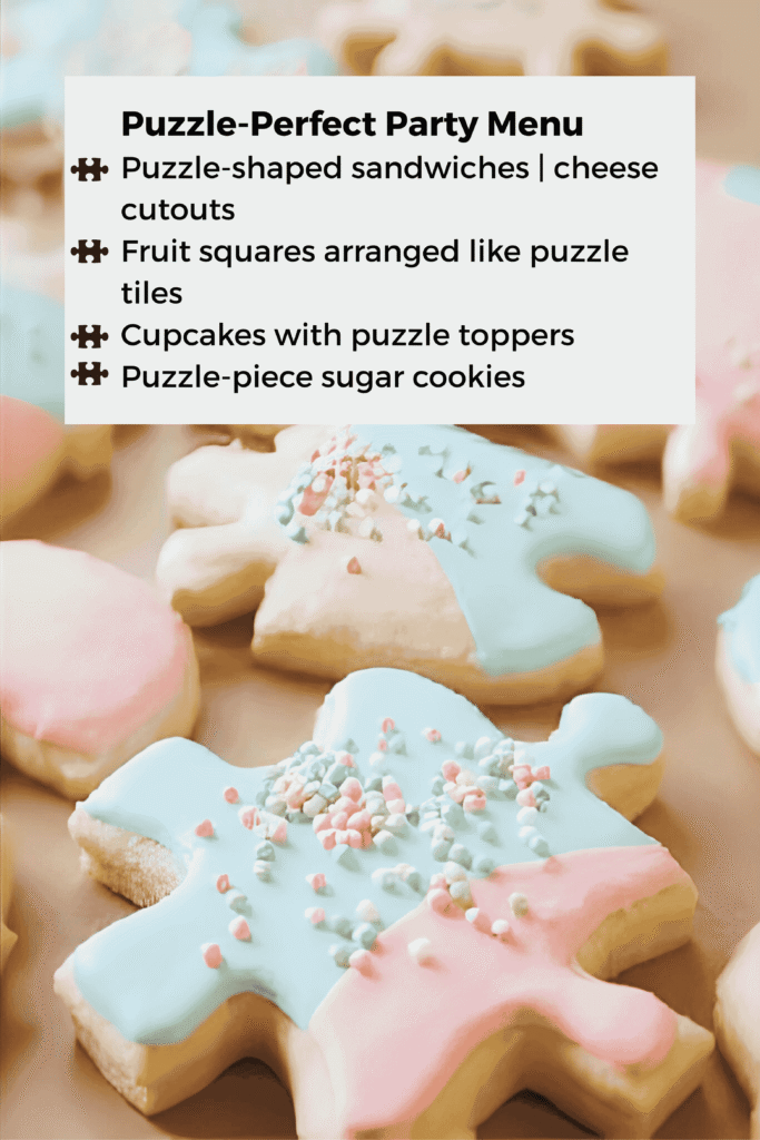 Jigsaw Puzzle Birthday Party Food Ideas for Kids