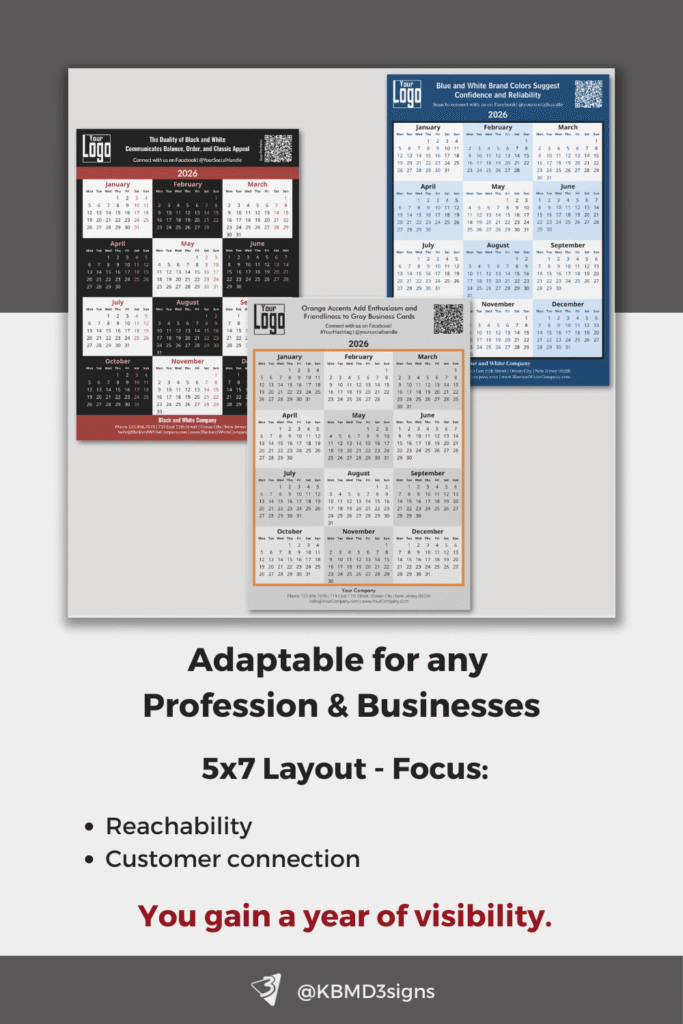 2026 promotional calendar magnets, adaptable to any profession