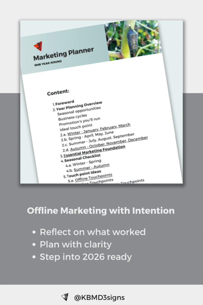 Offline Marketing with Intention - reflect, plan, ready for 2026