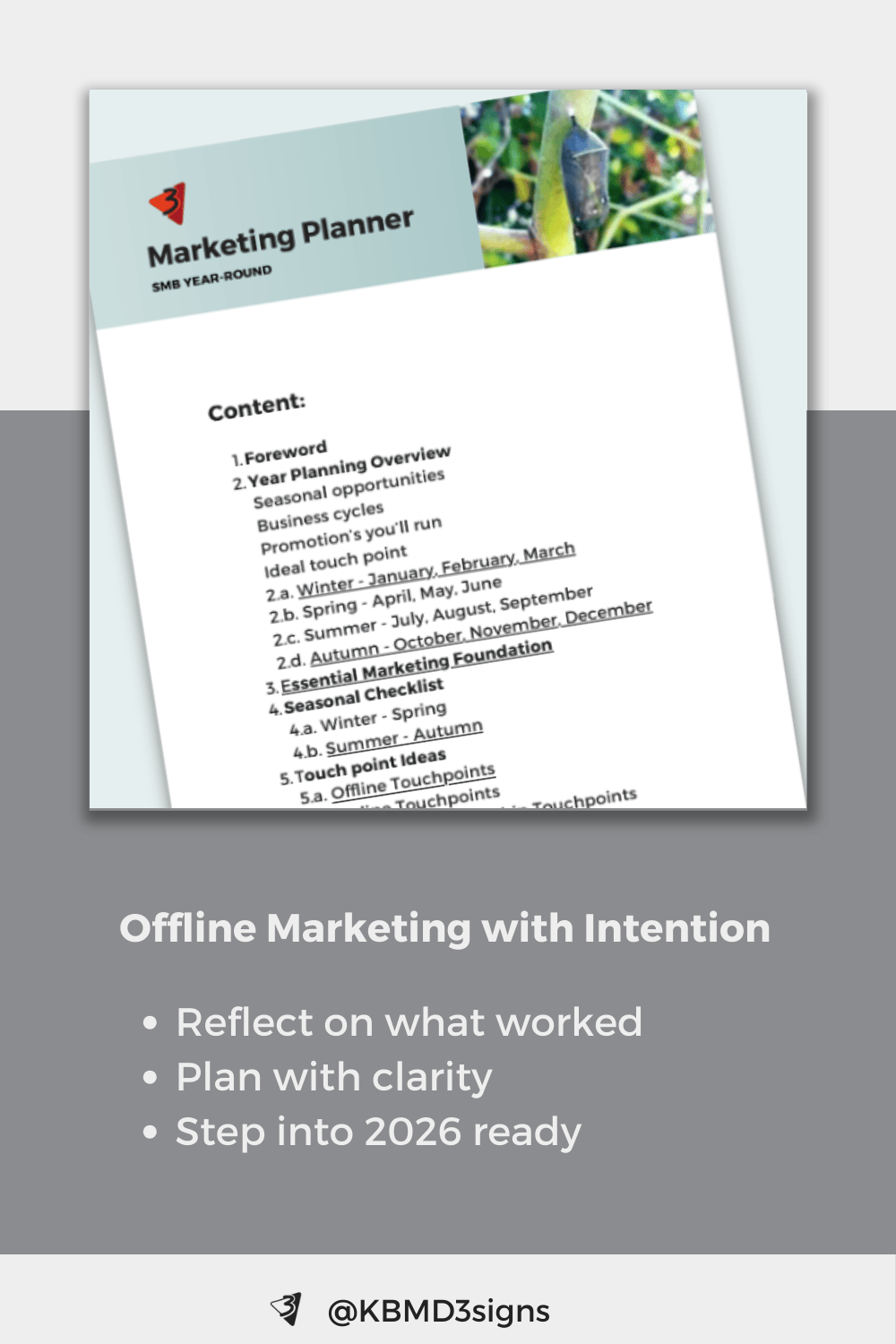 Offline Marketing with Intention - reflect, plan, ready for 2026