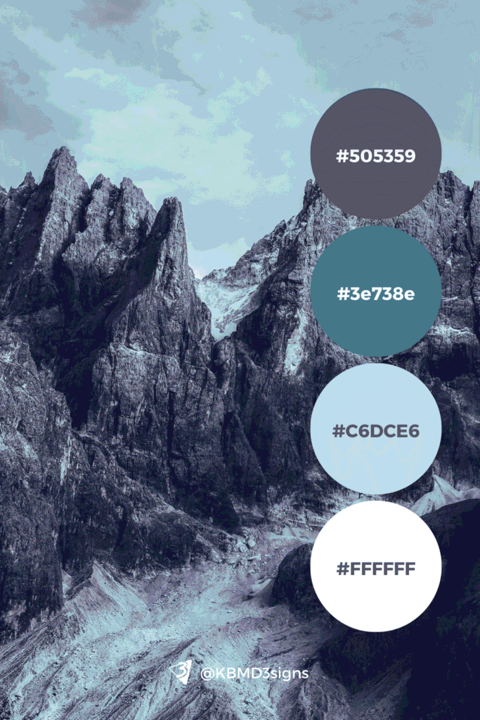 Mountain: Grey & Blue Nature Inspired Branding Color Palette 