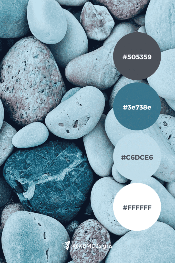 Pebble Stones: Grey & Blue Nature's Color Palette Idea