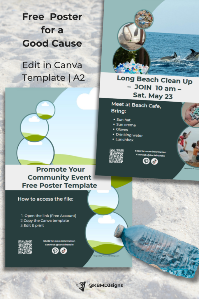 Free poster template for a good cause, fundraiser, community event